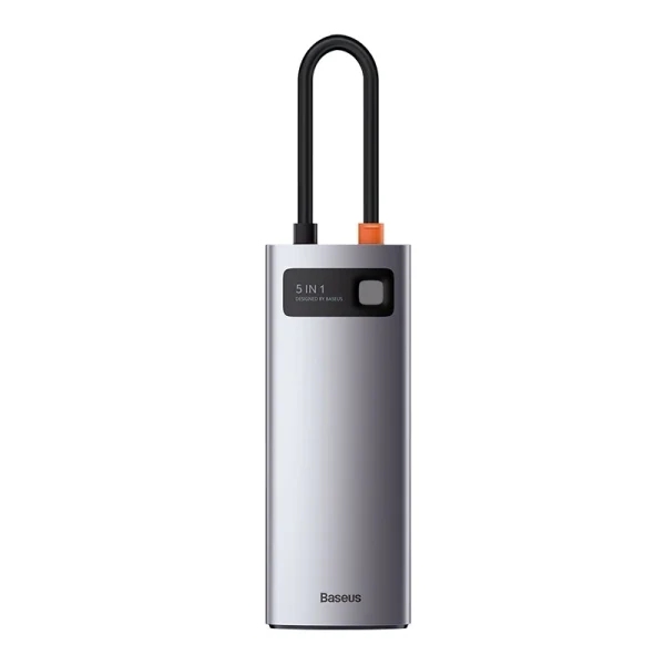 Hub 5in1 Baseus Metal Gleam Series, USB-C to 3x USB 3.0 + HDMI + USB-C PD - Image 2
