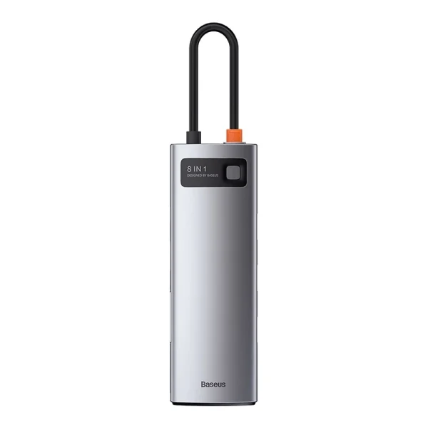 Hub 8in1 Baseus Metal Gleam Series, USB-C to 3x USB 3.0 + HDMI + USB-C PD + Ethernet RJ45 + microSD/SD - Image 2