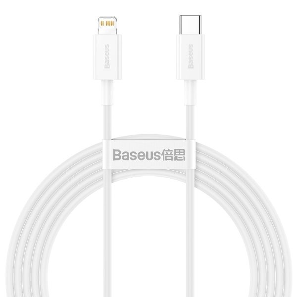 Baseus Superior Series Cable USB-C to Lightning, 20W, PD, 2m (white) - Image 2
