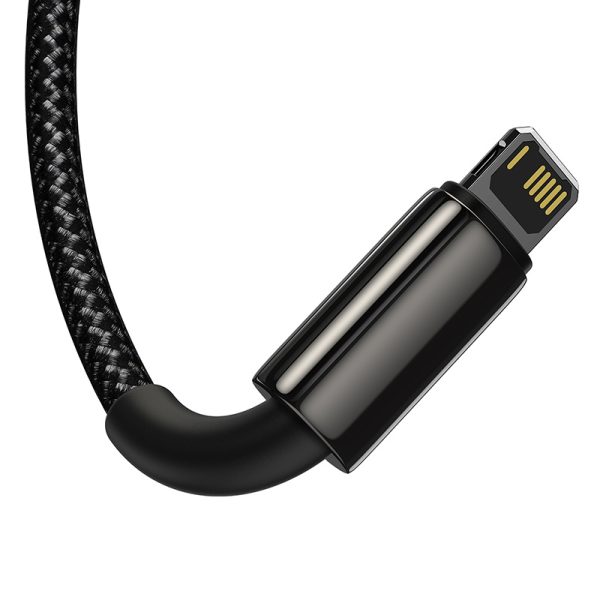 USB cable 3in1 Baseus Tungsten Gold, USB to micro USB / USB-C / Lightning, 3.5A, 1.5m (black) — изображение 5