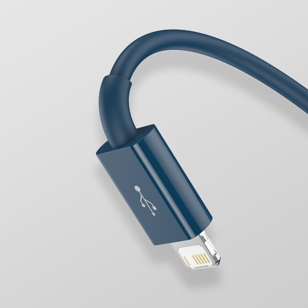 USB cable 3in1 Baseus Superior Series, USB to micro USB / USB-C / Lightning, 3.5A, 1.5m (blue) - Image 6