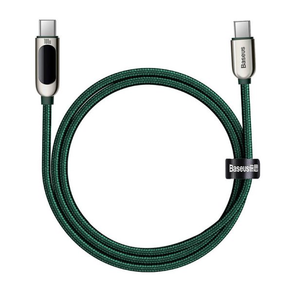 Baseus Display Cable USB-C to USB-C 100W 1m (green) - Image 4