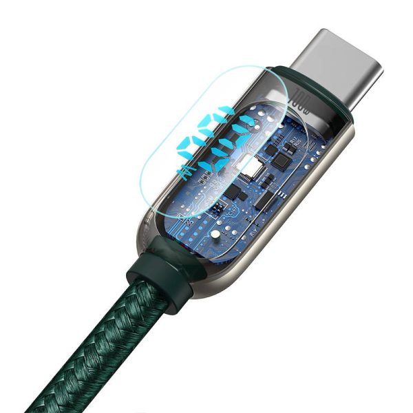 Baseus Display Cable USB-C to USB-C 100W 1m (green) - Image 6