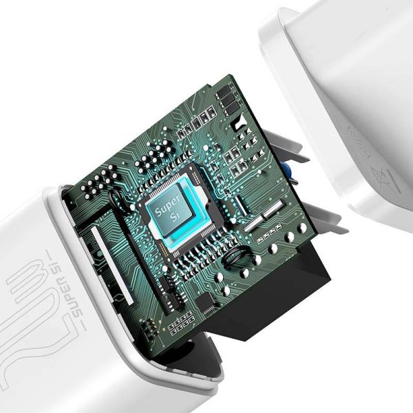 Baseus Super Si Quick Charger 1C 20W with USB-C cable for Lightning 1m (white) - Image 6