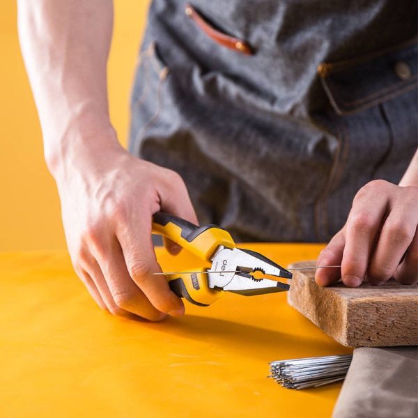 Combination pliers 8" Deli Tools EDL2008 (yellow) — изображение 3