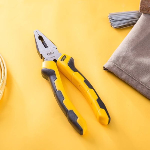 Combination pliers 8" Deli Tools EDL2008 (yellow) — изображение 4