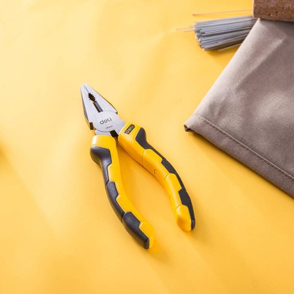 Combination pliers 6" Deli Tools EDL2006 (yellow) — изображение 4