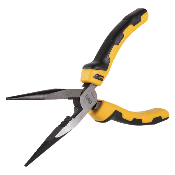 Long Nose Pliers 8" Deli Tools EDL2108 (yellow) - Image 2