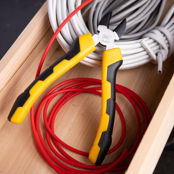 Diagonal Pliers 7" Deli Tools EDL2207 (yellow) - Image 4
