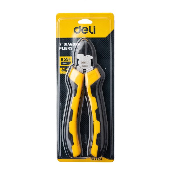 Diagonal Pliers 7" Deli Tools EDL2207 (yellow) - Image 6