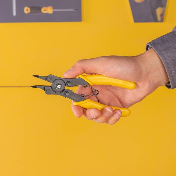 Circlip Pliers 6" Deli Tools EDL104506 (yellow) - Image 4