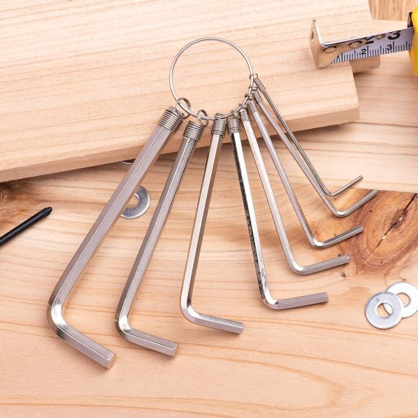 Hex Key Sets 1.5-6mm Deli Tools EDL3080 (silver) - Image 2