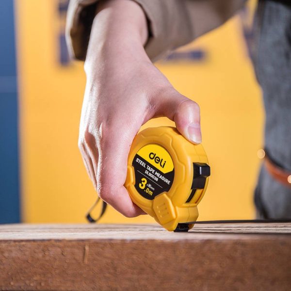 Steel Measuring Tape 3m/16mm Deli Tools EDL9003B (yellow) - Image 6
