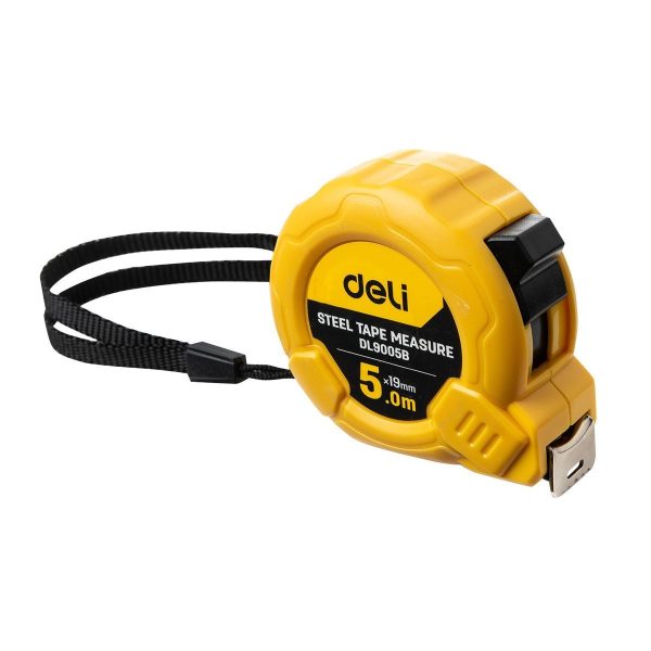 Steel Measuring Tape 5m/19mm Deli Tools EDL9005B (yellow) - Image 3