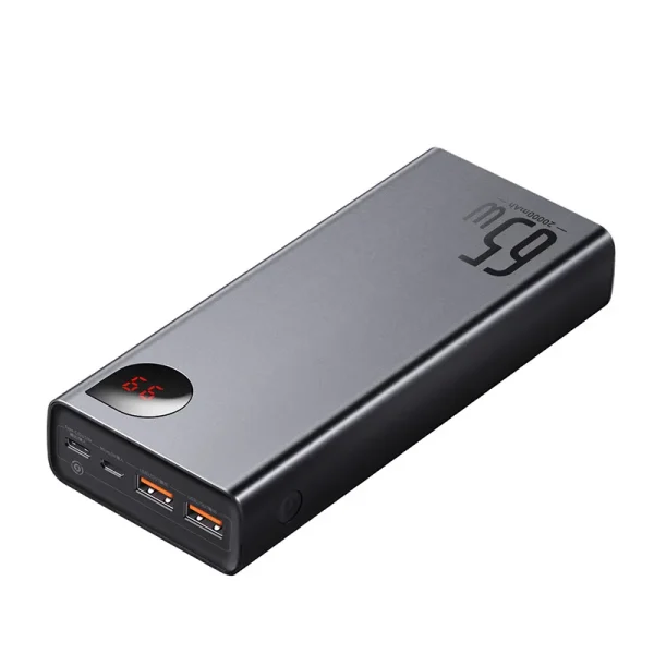 Powerbank Baseus Adaman Metal 20000mAh PD QC 3.0 65W 2xUSB + USB-C + micro USB (Black) - Image 6