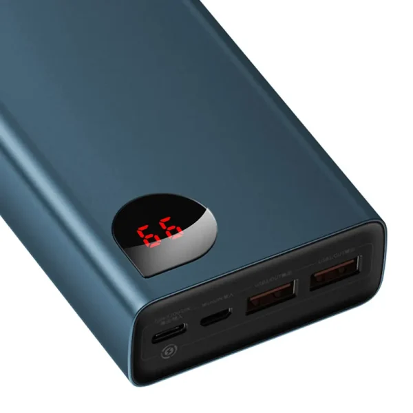 Powerbank Baseus Adaman Metal 20000mAh PD QC 3.0 65W 2xUSB + USB-C + micro USB (Blue) - Image 6
