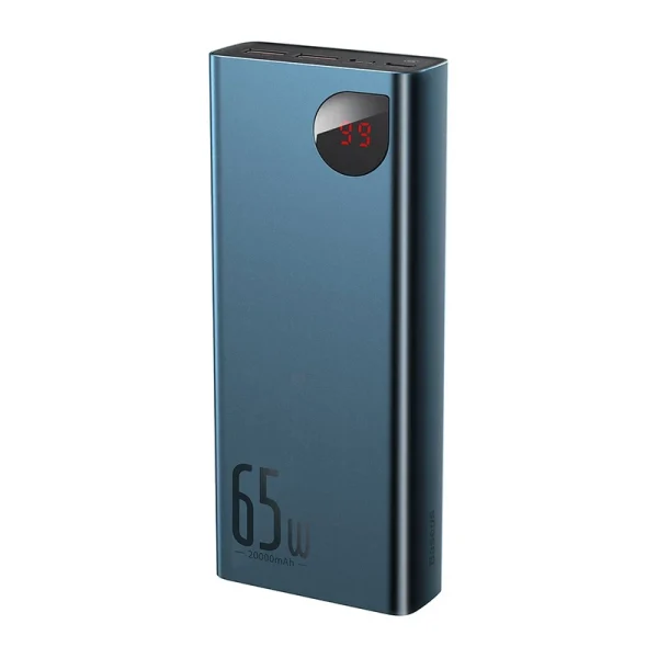 Powerbank Baseus Adaman Metal 20000mAh PD QC 3.0 65W 2xUSB + USB-C + micro USB (Blue) - Image 4