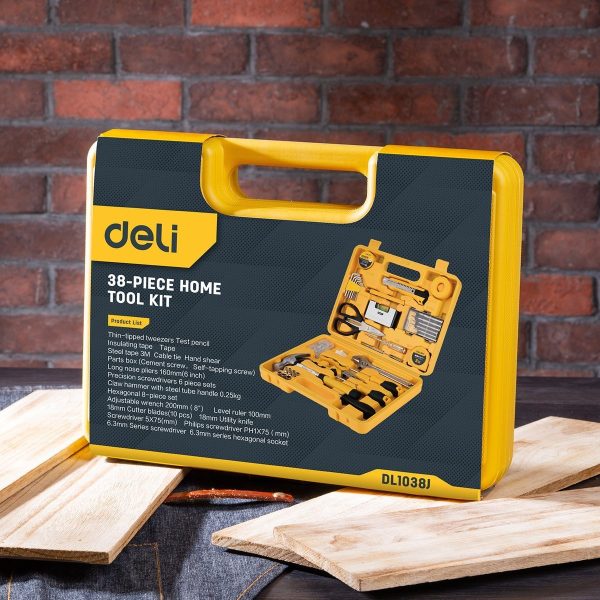 Household Tool Set 38 pcs Deli Tools EDL1038J - Image 6