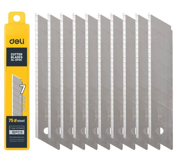 Cutter 25mm 10 pcs blade head Deli Tools EDL-DP05 (silver)