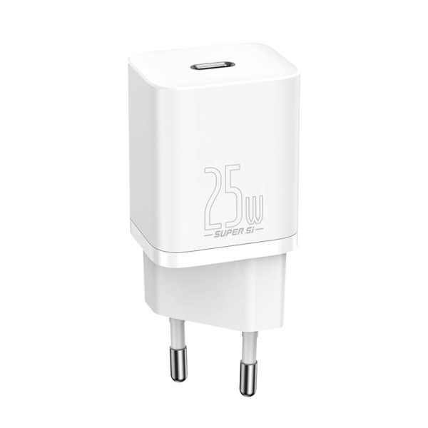 Baseus Super Si Quick Charger 1C 25W with USB-C cable for USB-C 1m (white) - Image 4