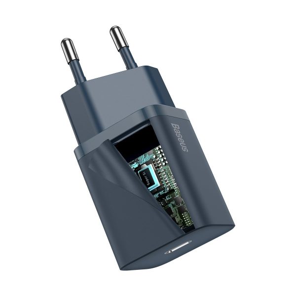 Baseus Super Si Quick Charger 1C 20W with USB-C cable for Lightning 1m (blue) - Image 6