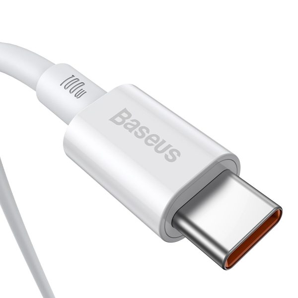 Baseus Superior Series Cable USB-C to USB-C, 100W, 1m (white) - Image 2