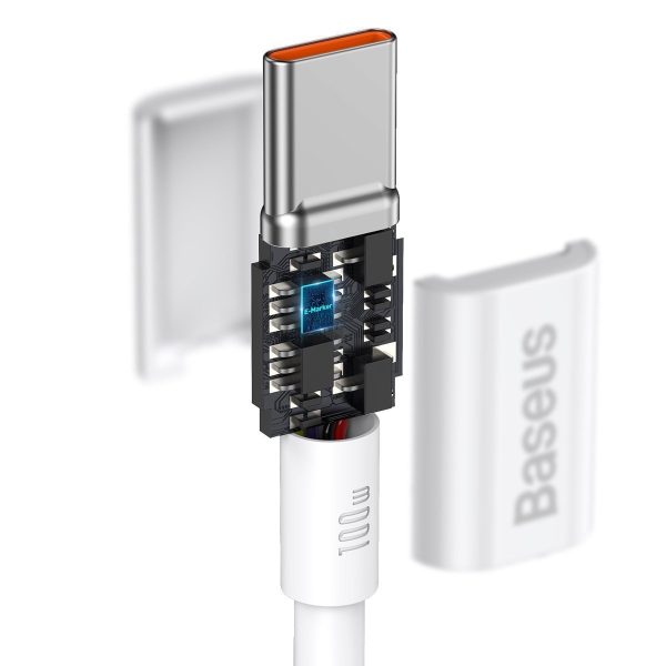 Baseus Superior Series Cable USB-C to USB-C, 100W, 1m (white) - Image 6