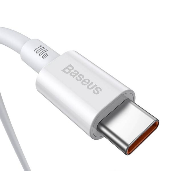 Baseus Superior Series Cable USB-C to USB-C, 100W, 2m (white) - Image 3