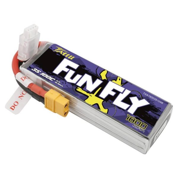 Tattu Funfly 1800mAh 11.1V 100C 3S1P XT60 battery - Image 2