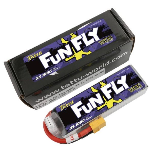 Tattu Funfly 1800mAh 11.1V 100C 3S1P XT60 battery - Image 4
