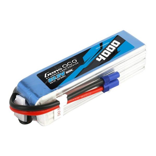 Gens Ace 4000mAh 22.2V 60C 6S1P EC5 battery - Image 2