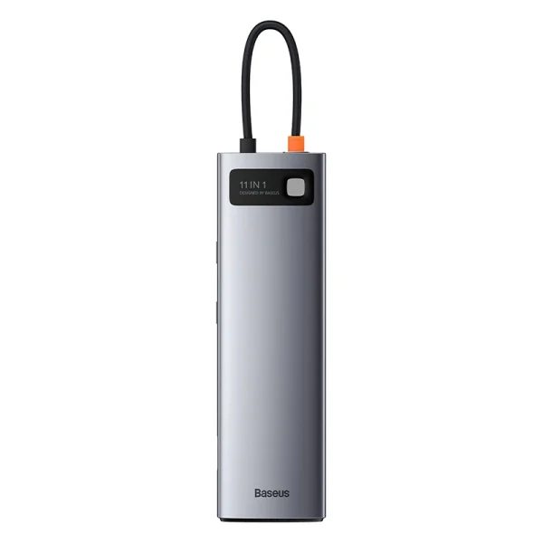 Hub 11in1 Baseus Metal Gleam Series, USB-C to 3x USB 3.0 + 2x HDMI + USB-C PD + Ethernet RJ45 + microSD/SD + VGA + AUX - Image 2