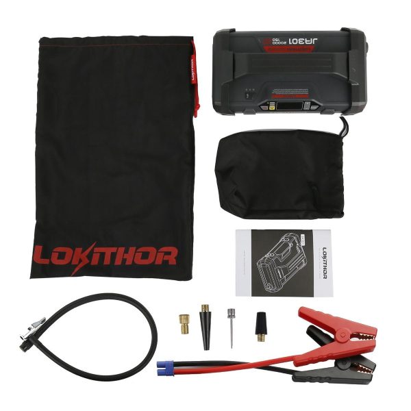 Lokithor JA301 Jump Starter / Booster 2000A + Powerbank 20000mAh + Compressor + Flashlight 4-in-1 Device — изображение 4