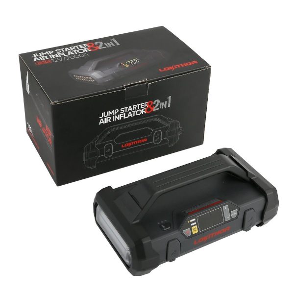 Lokithor JA301 Jump Starter / Booster 2000A + Powerbank 20000mAh + Compressor + Flashlight 4-in-1 Device — изображение 6