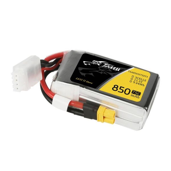 Tattu 850mAh 11.1V 75C 3S1P Battery Connector XT30 - Image 3