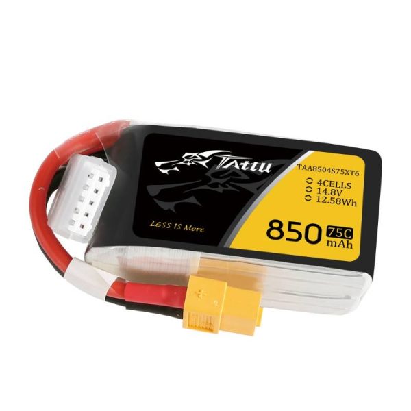 Tattu 850mAh 14.8V 75C 4S1P XT60 battery - Image 2