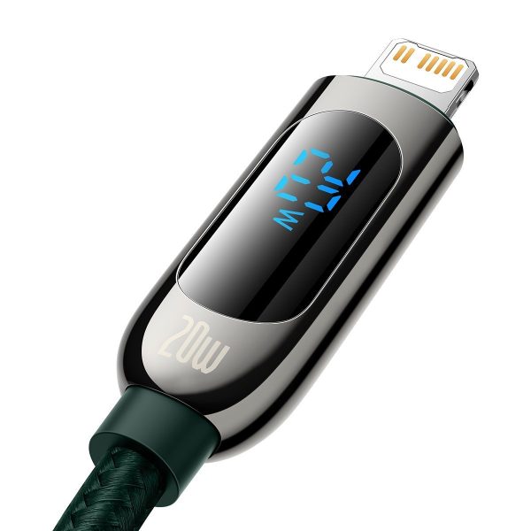 USB-C cable for Lightning Baseus Display, PD, 20W, 2m (green) - Image 3