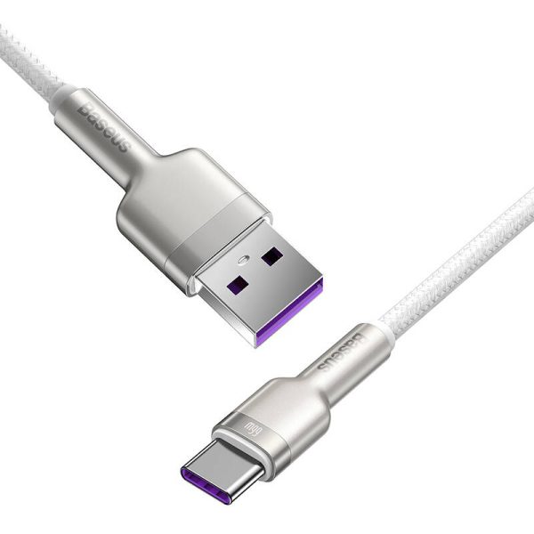 USB cable for USB-C Baseus Cafule, 66W, 2m (white) - Image 4
