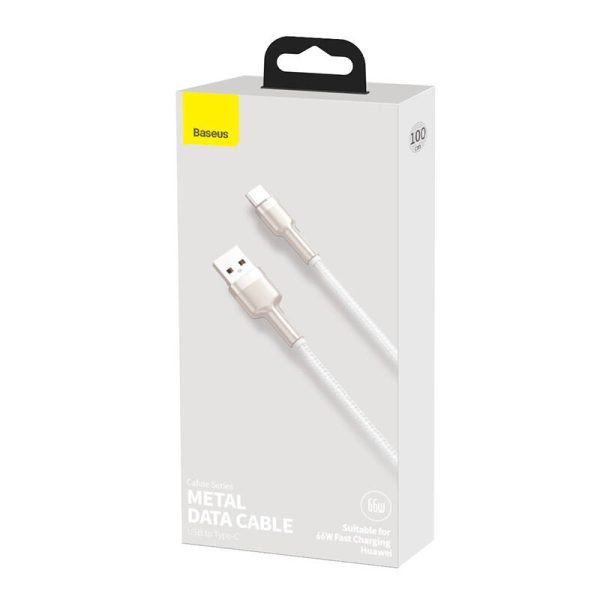 USB cable for USB-C Baseus Cafule, 66W, 1m (white) - Image 6