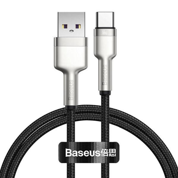 USB cable for USB-C Baseus Cafule, 66W, 1m (black) - Image 2