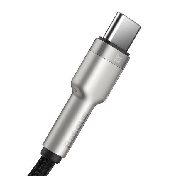 USB cable for USB-C Baseus Cafule, 66W, 0.25m (black) - Image 5