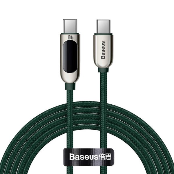 Cable USB-C to USB-C Baseus Display, 100W, 2m (green) - Image 2