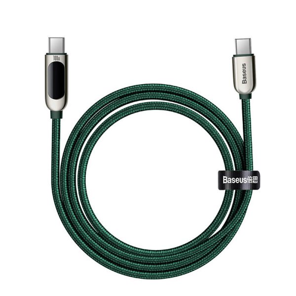 Cable USB-C to USB-C Baseus Display, 100W, 2m (green) - Image 3
