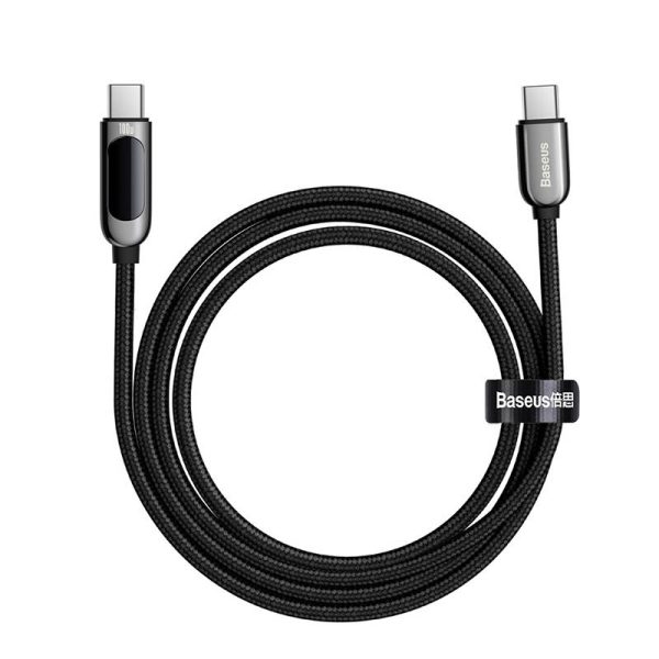 Cable USB-C to USB-C Baseus Display, 100W, 2m (black) - Image 3