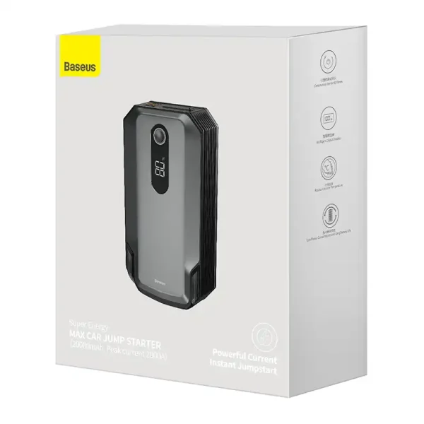 Powerbank / Baseus Super Energy Max Car Jump Starter, 20000mAh, 2000A, USB (Black) - Image 6