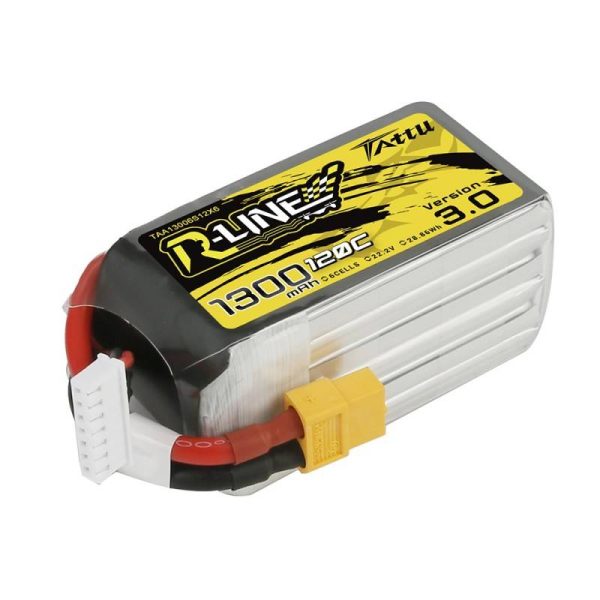 Tattu R-Line Version 3.0 1300mAh 22.2V 120C 6S1P XT60 battery - Image 2