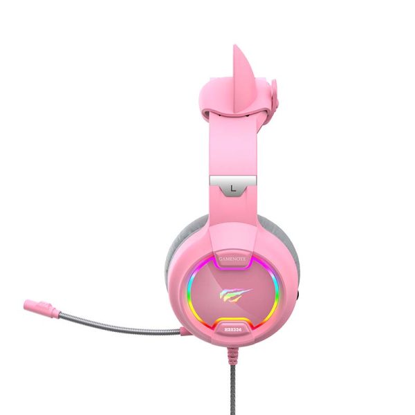 Gaming headphones Havit GAMENOTE H2233d  RGB (pink) - Image 5