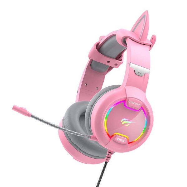 Gaming headphones Havit GAMENOTE H2233d  RGB (pink) - Image 2