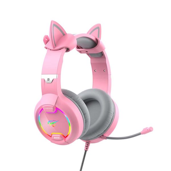 Gaming headphones Havit GAMENOTE H2233d  RGB (pink) - Image 4