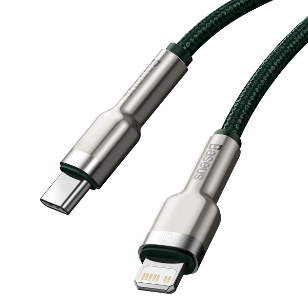 USB-C cable for Lightning Baseus Cafule, PD, 20W, 1m (green) — изображение 3